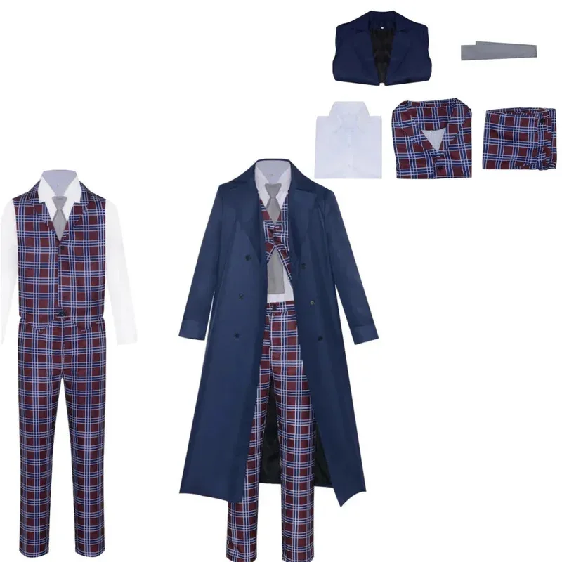 

Movie Doctor Cosplay Costume Who Diguise Full Sets Retro Uniform Suits for Men Adult Outfit Halloween Carnival Party Roleplay