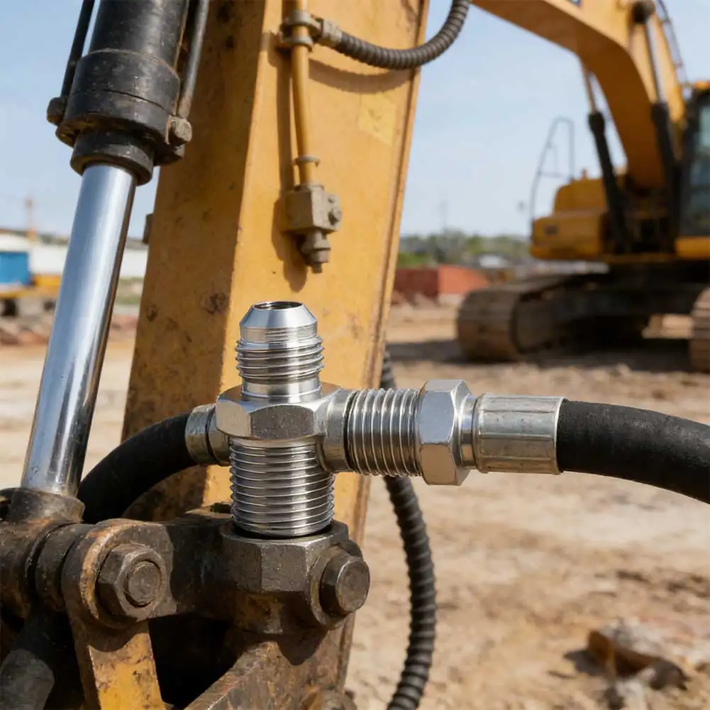 316L Grade Hydraulic Hose Adapter Industrial Maintenance Straight-through Design High Pressure Hydraulic Adapter