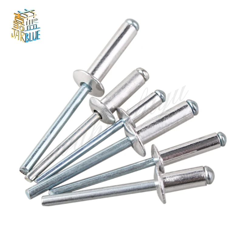 20-100pcs M2.4 M3.2 M4 M5 GB12618 Aluminium Mushroon Head Break Mandrel Blind Rivets Nail Pop Rivets For Furniture Car Aircraft