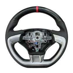 LS Auto trança no volante para Citroen DS3 2011, capa de costura manual, envoltório de costura manual Fundas de volante para DS3 Racing