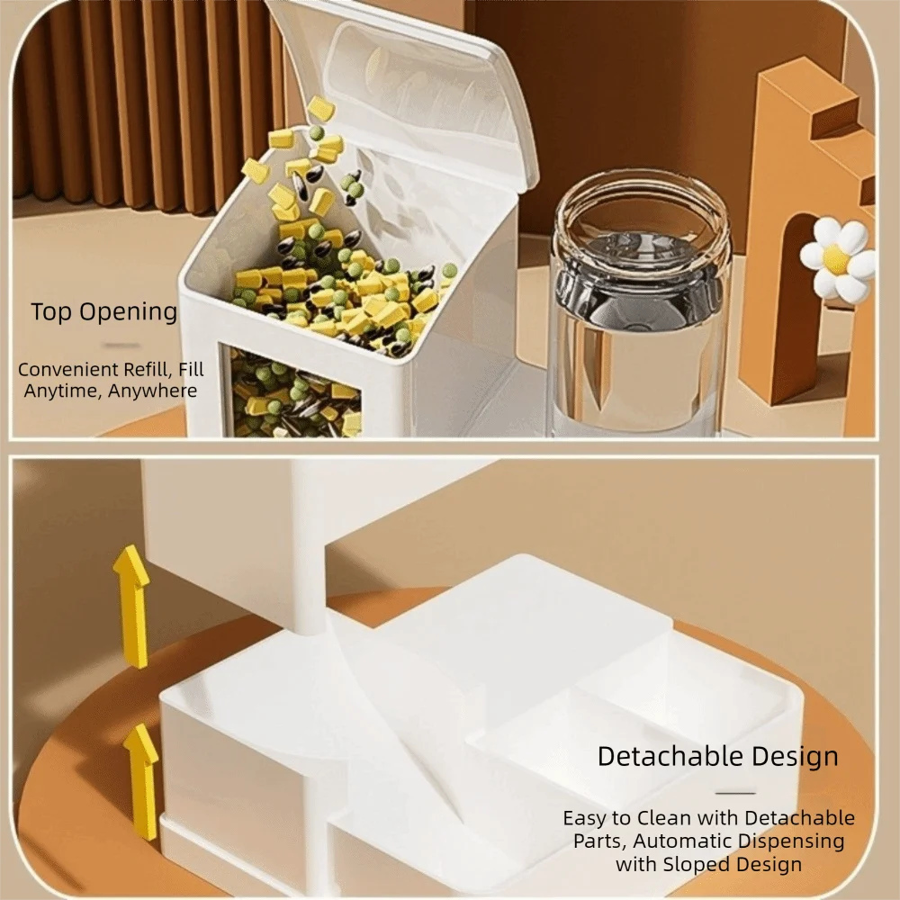 

Large Capacity Automatic Hamster Feeder Leak Proof Removable Pet Drinking Fountain No Drip Plastic Hamster Water Bottle