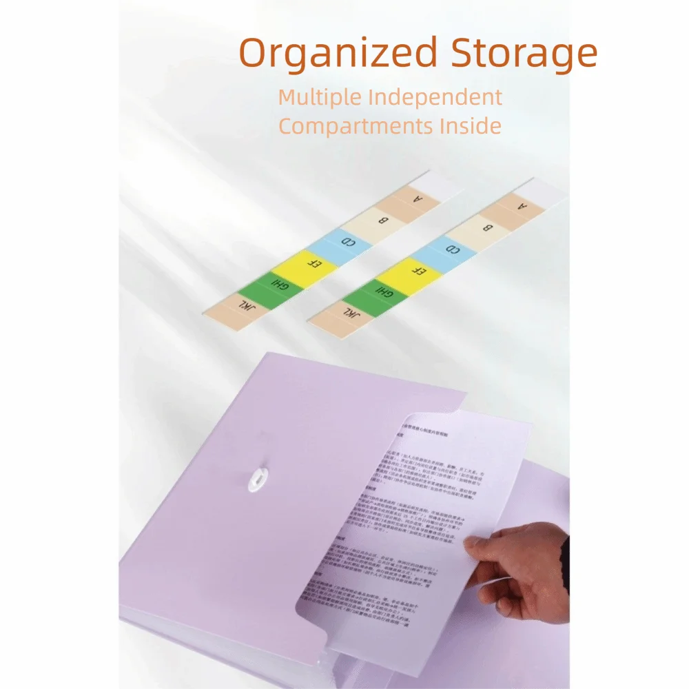 13 Pockets Expanding File Folder a4 Size Multi-Layer Paper Document Storage Holder with Handle Large Capacity Portable Organ Bag