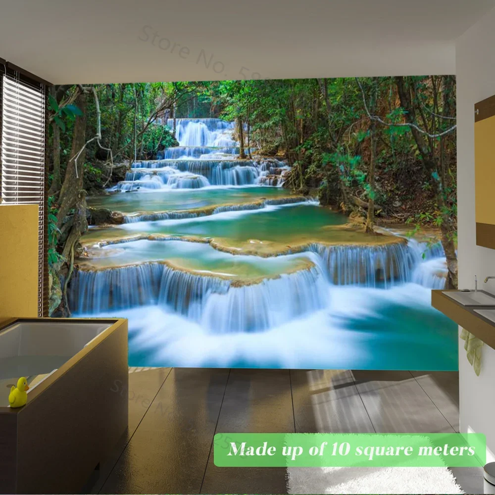 Papel tapiz personalizado 3D con cascada, paisaje natural, pintura de pared para sala de estar, TV, sofá, dormitorio, estudio, decoración del hogar