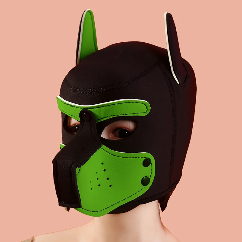 Dog Head Mask Removable Muzzle Hood Mask Cosplay Roleplay Party Gay Puppy Mask Bdsm Masks Masquerade Mask Sex Toys for Couples