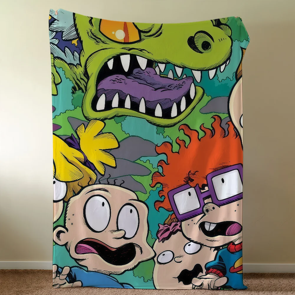 CARTOON R-RUGRATSS Blanket Soft Warm Furry Throw Super Kids Toys Bed Sofa Car Cradle