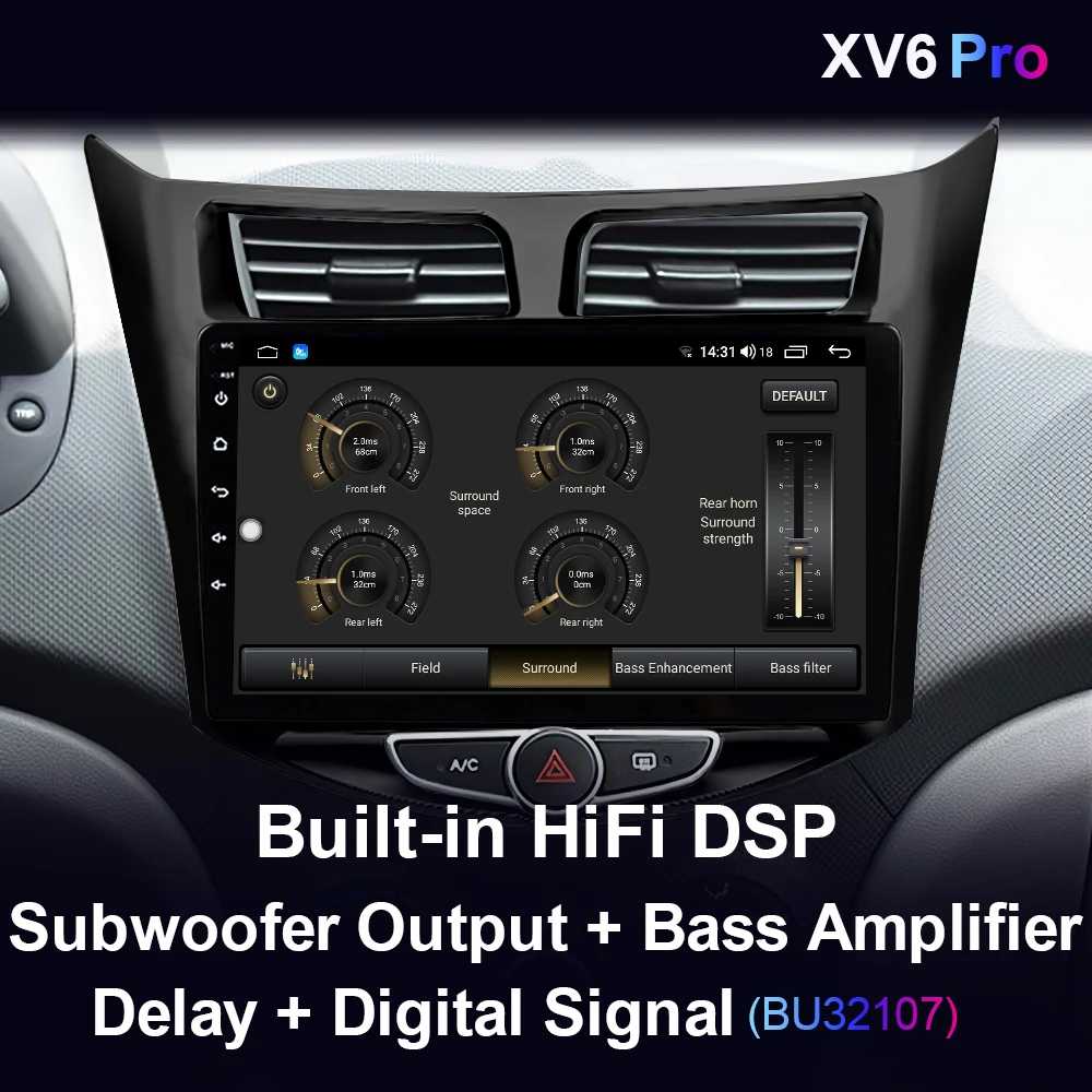 XIMA XV6Pro 2 din Android 12 Auto CarPlay Car Radio For Hyundai Solaris 2010-2016 Multimedia Player GPS Navigation 2din Stereo