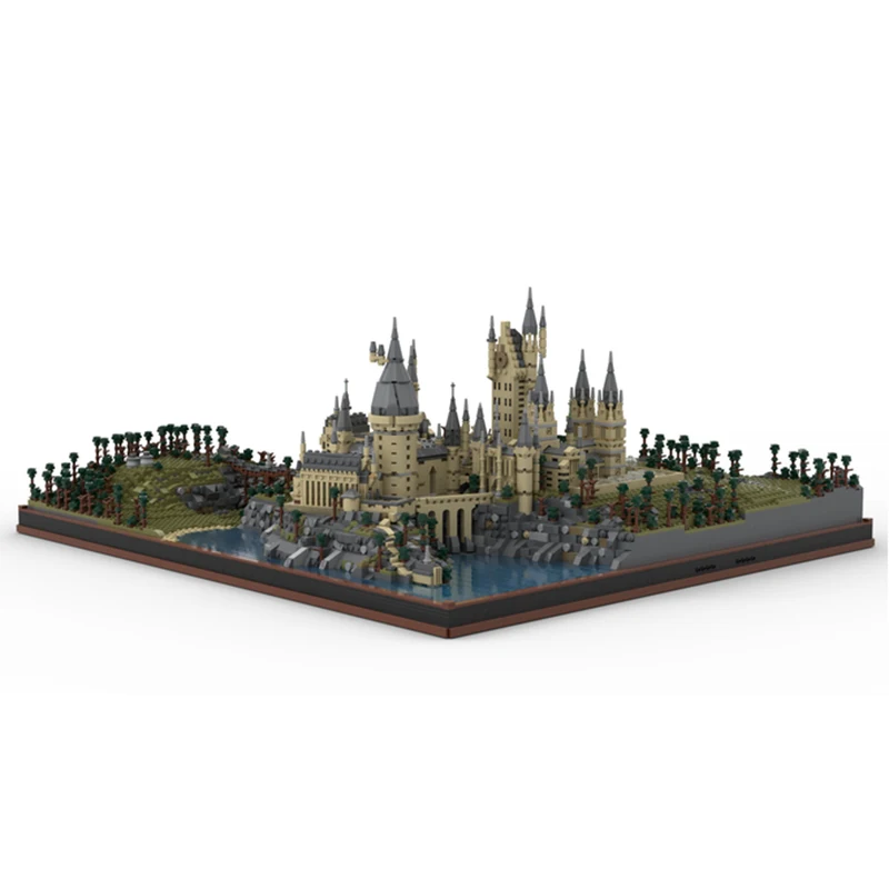 MOC-45950 Street View Architectuur Serie Middeleeuws Kasteel Bouwsteen Model DIY Collectie Experts Onderwijs Baksteen Speelgoed Geschenken