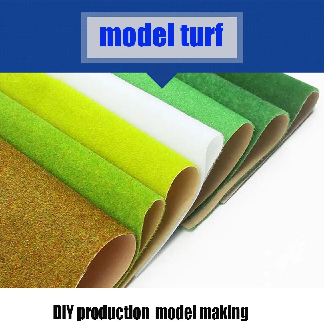 1PCS 25/50/100/250CM DIY Model Grass Mat Landscape Model Landscape Layout Simulation Lawn Home Decoration Artificial Grassland