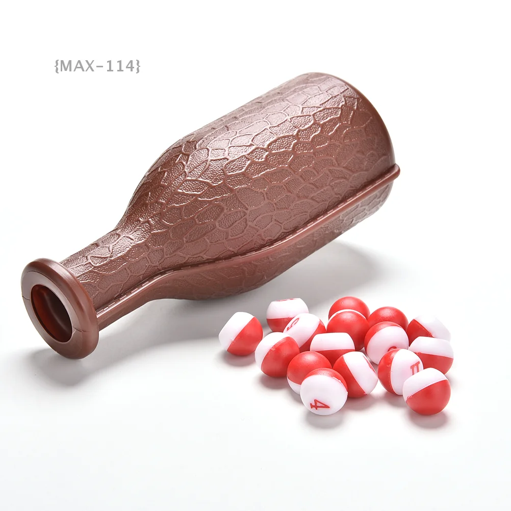 Kelly Pool Shaker Bottle Set With Numbered (1-16), Complete Billiard Game Accessories With Plastic Marbles