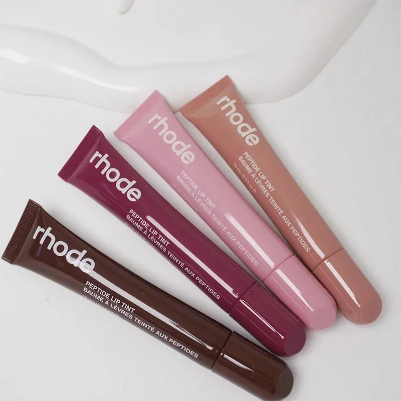 Rhode Tinted Gloss Lip Gel, Hidratante Lip Care, Vidro, Dudu Colorido Lip Balm, Fita, brinde Batom Care, 4 Cores