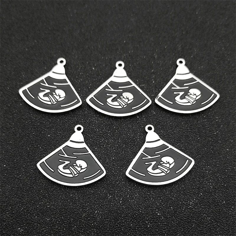 5PCS Cute And Lucky Pregnant Mother Baby Jewelry Making Stainless Steel DIY Handmade Necklace Bracelet Handmade Accessories