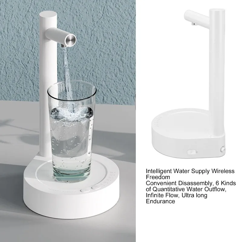 

Smart Desktop Electric Water Pump: Wireless Outlet, Portable, 6 Quantitative Water Modes, Adjustable, Low-Noise Safe Material
