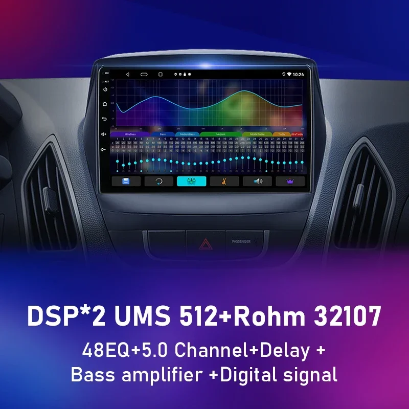 Srnubi 2 Din Android 12.0 Autoradio per Hyundai Tucson 2 LM IX35 2009 - 2015 4G WiFi GPS Carplay Multimedia DVD Unità principale