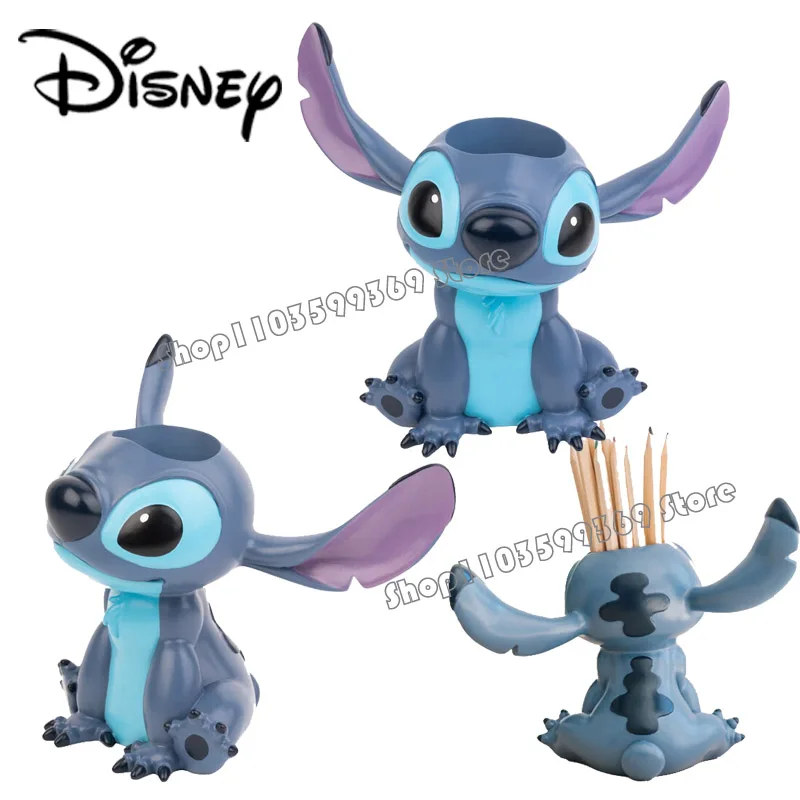 

Stitch Pen Holder Cartoon Disney Adorable Multi Purpose Weird Desktop Decoration Flower Pot Student Creative Stationery