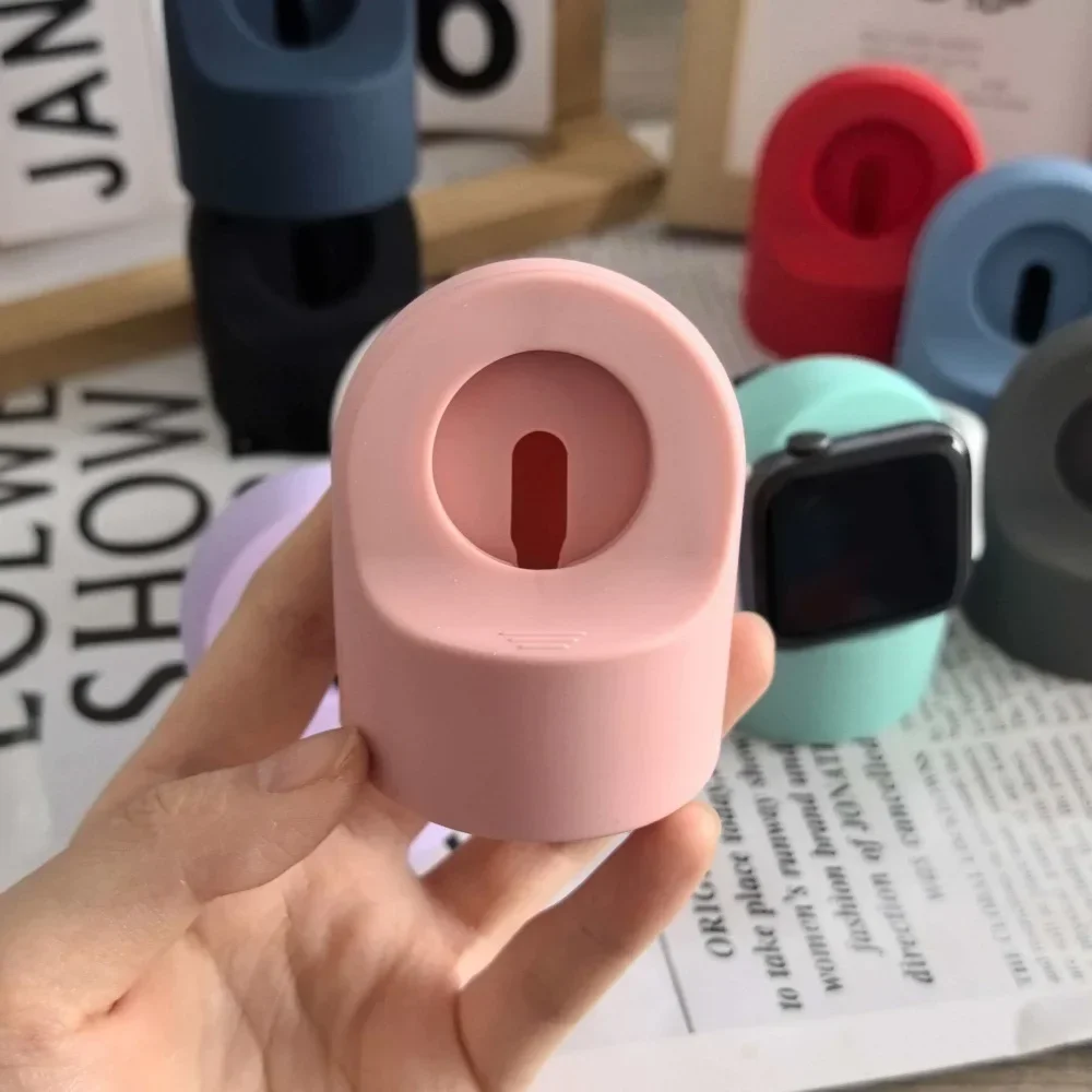 Charger Stand For Apple Watch Series 9 8 Ultra 7 6 5 SE 4 3 2 Charger Dock Station Silicone Bracket Iwatch Charging Cable Holder
