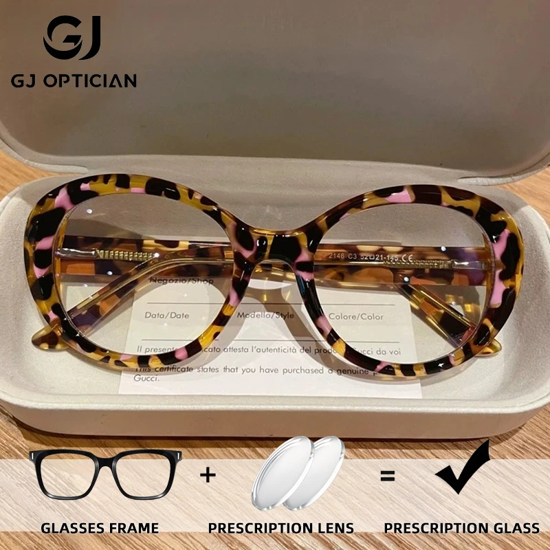 

GOOJEE Fashion Anti Blue Light Prescription Square Glasses Women Progressive Photochromic Reading Glasses Luxury Myopia Eyewear