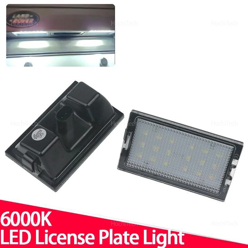 Luz LED de matrícula Canbus, lámpara blanca de 12V con estilo de coche para Land Rover Discovery 3 4 Freelander 2 LR2 Range Rover Sport
