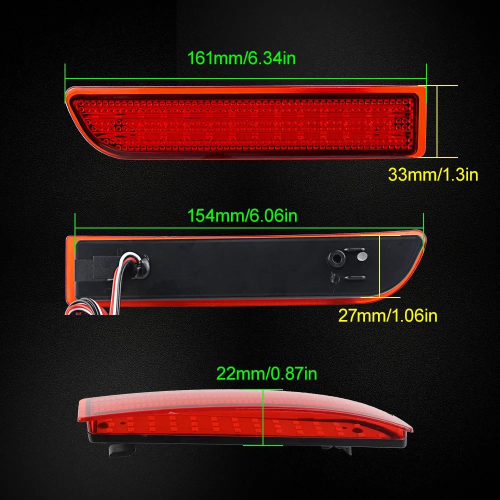 Smoked lens LED Rear bumper reflector light brake stop light fog lamp for Toyota Gaia IPSUM Avensis Alphard Estima RAV4 PREVIA