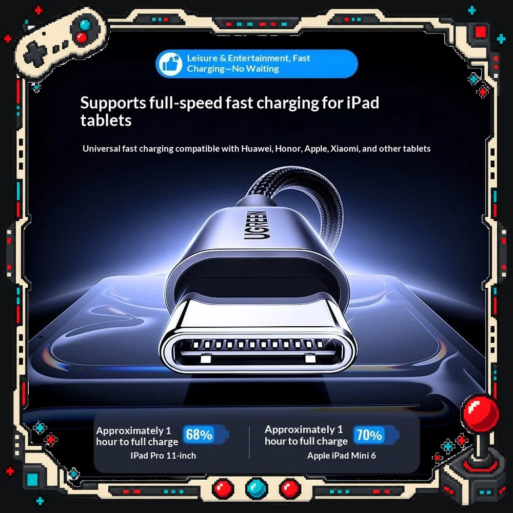UGREEN US326 2 in 1 USB C Cable 1m PD 60W Type C Micro USB Fast Charging for iPhone Android Phone