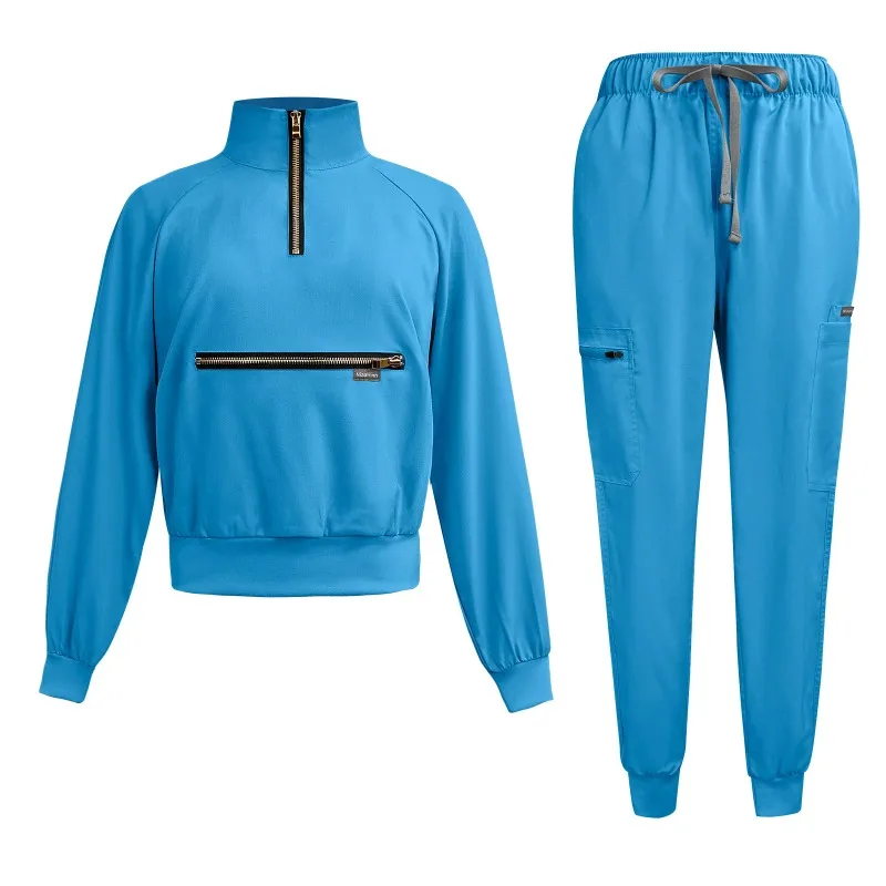 unisex-long-sleeve-hand-washing-suit-set-medical-uniform-for-icu-operating-room-doctors-and-nurses-beauty-salon-scrub-top