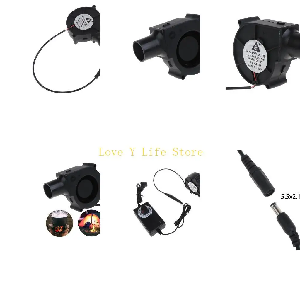 

L74C US Plug BBQ BBQ Portable BBQ Fan Air Blower Handheld Barbecue Air Fan 12 В