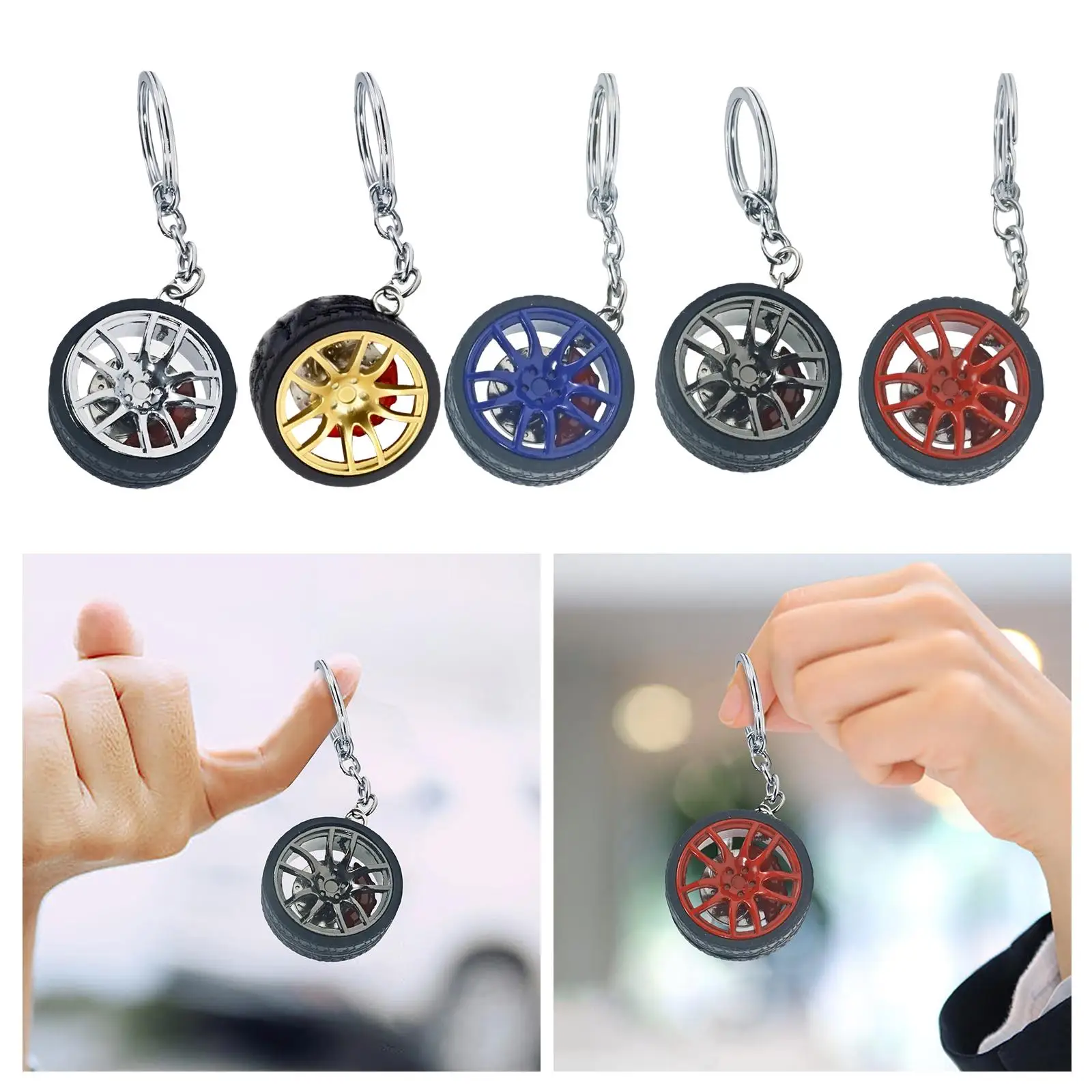 Tire Keychain Vehicle Durable Unique Accessory High Quality Creative Keyfob Car Key Chain Wheel Tyre Auto Keychain Gifts Lovers