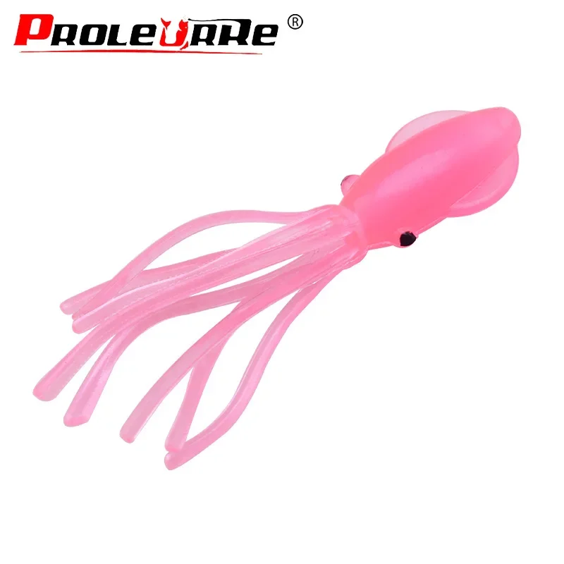 

3Pcs 7cm 3.7g Octopus Squid Fishing Lure Glow Luminous Soft Octopus Skirt Wobblers Lures Pesca Artificial Baits for Sea Fishing