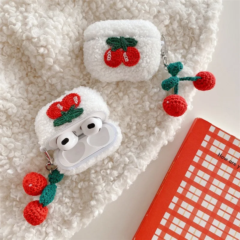 

For Airpods Pro 2 3 Case Red Cherry Earphone Cover for Apple Airpods Pro 2 2nd Pro2 USB C Cases for AirPods 3 3rd 2 1 Pro Coque