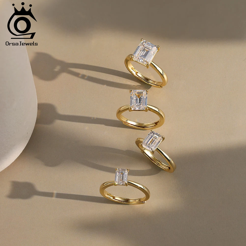 

ORSA JEWELS Пасьянс с бриллиантом CZ кольцо из стерлингового серебра 925 пробы 1-4 карата обручальное кольцо для женщин свадебные украшения LZR41