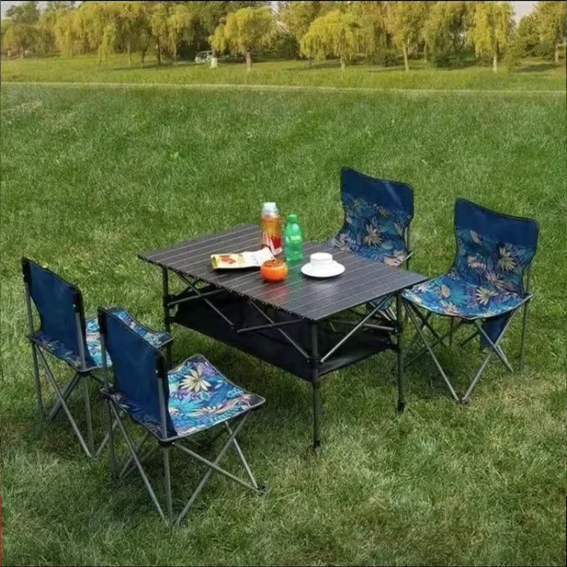 

Свободно регулируемый стол из углеродистой стали, золотистого цвета, внешний складной карманный стол с сеткой для самостоятельного вождения, стол для автомобиля