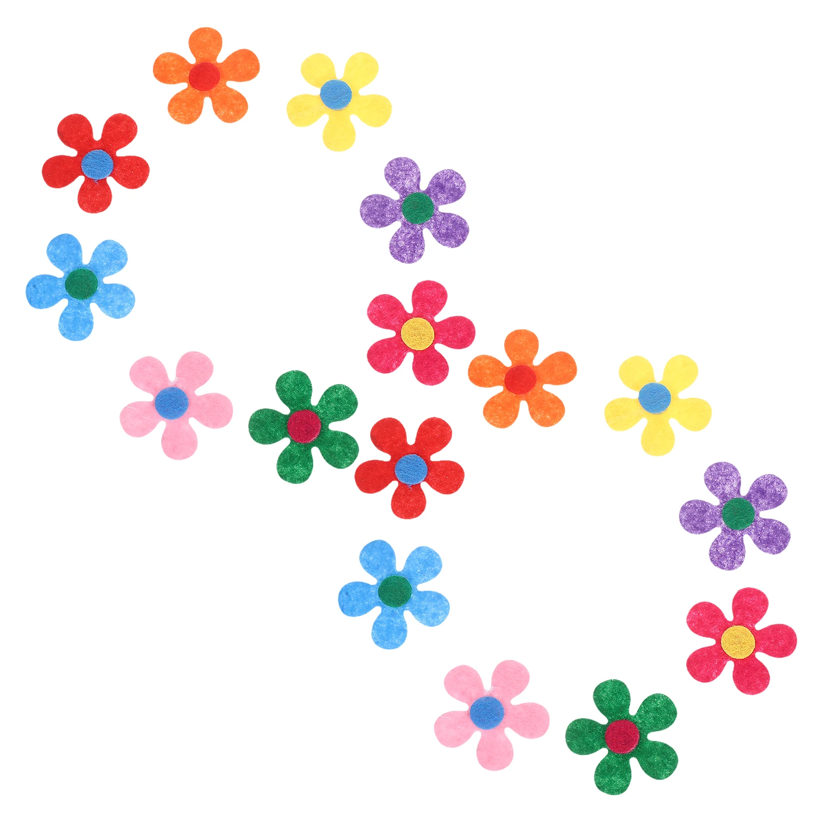 

200pcs Felt Flowers For Crafting Colorful Fabric Flowers Diy Sewing Handmade Decorations Durable Long-Lasting Craft Kits For
