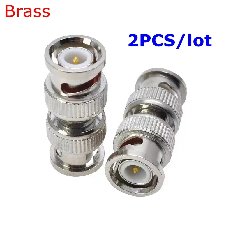 Q9 BNC Connector BNC Male To BNC Male Plug Straight Connector Adapter RF for Video CCTV Security Brass Nickel Plated Copper