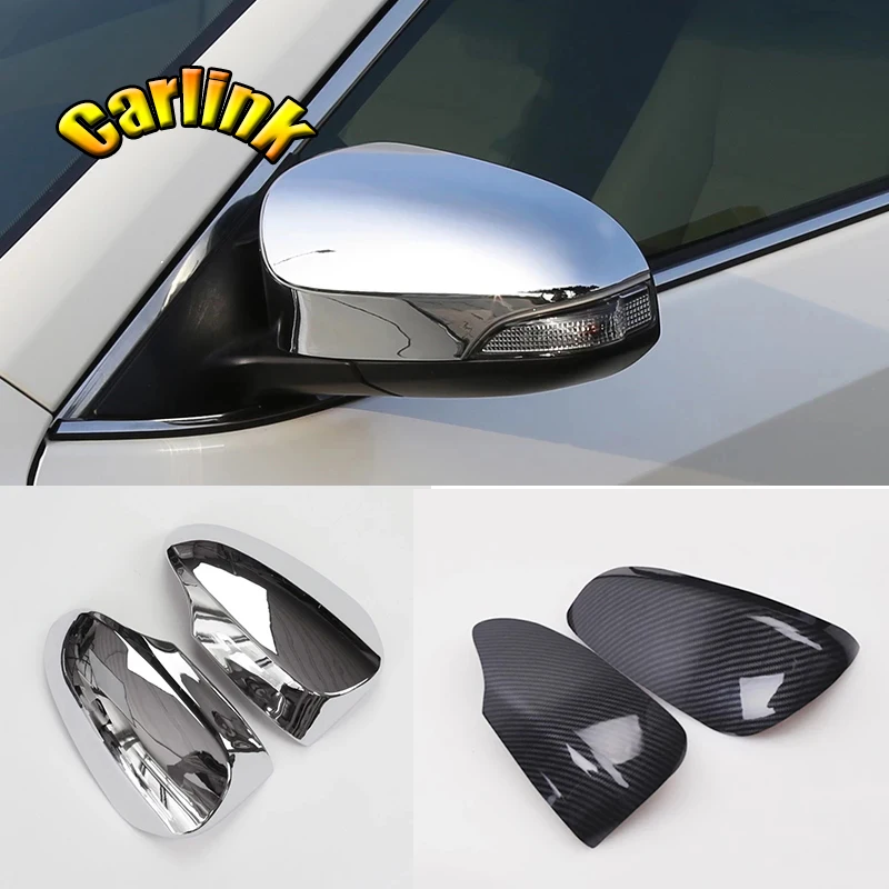 

For Toyota Vios/Yaris sedan XLS 2019 2020 ABS Chrome/Carbon fibre Car rearview mirror Frame Covers Trim accessories Car Styling