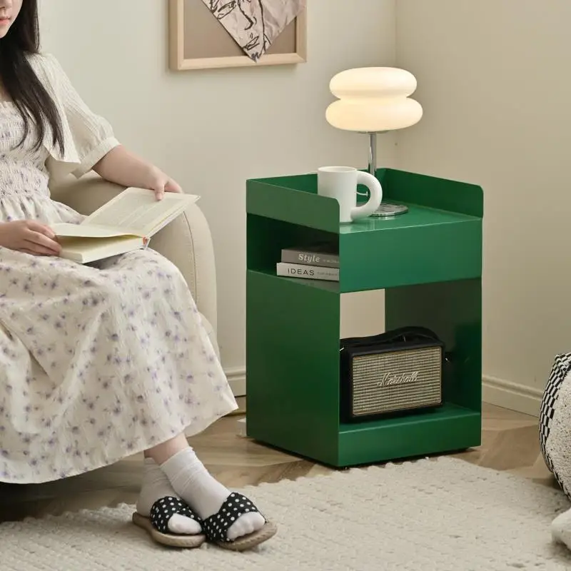 

Simple wrought iron bedside table with removable side table bedside table