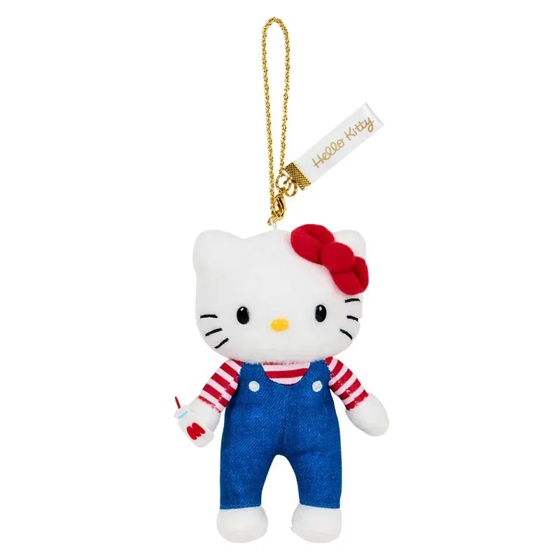 مرحبا كيتي 50th الذكرى معرض سلسلة طويلة الساق أفخم حقيبة الظهر قلادة أنيمي جرلي القلب ألعاب من القطيفة هدية