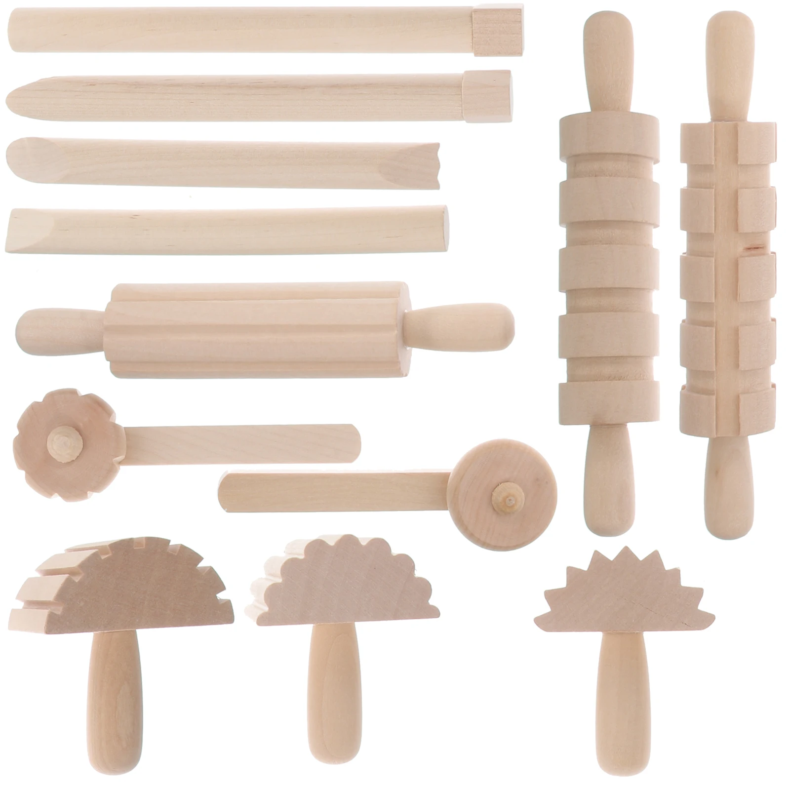 

1 set DIY Plasticine Tools Clay Sculpting Set Toddler Small Molding Kit Texture Safe Wooden Smooth Ideal Clays Pottery Polymer