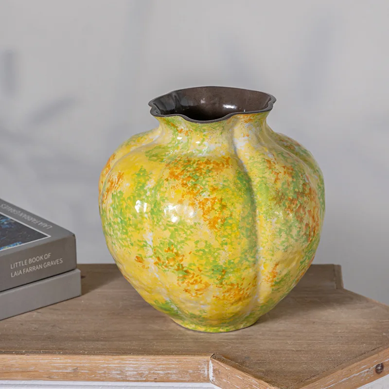 

Высокотемпературная керамическая ваза Цзиндэчжэнь, новый домашний декор в китайском стиле ручной работы, ваза для культуры воды и декоративные украшения