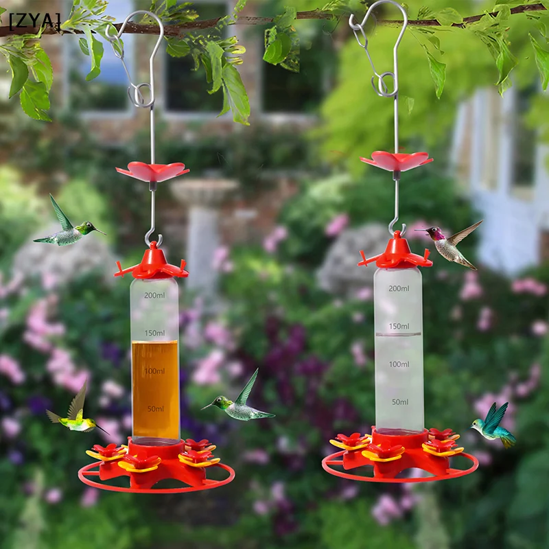 Outdoor Hanging Hummingbird Drinker Bird Feeder Drinker Anti-ants Leakproof Easy To Clean Outdoor Garden Decoration[ZYA][ZYA]