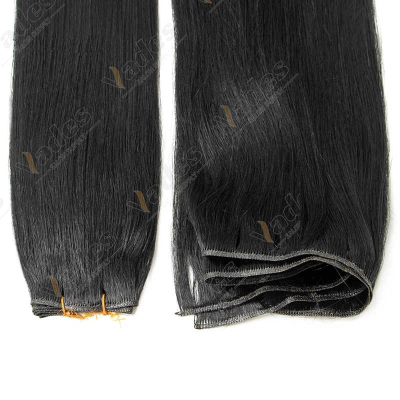 MRSHAIR coudre dans les Extensions de cheveux pour cheveux fins cheveux armure faisceaux synthétique longue droite naturel noir Extensions de cheveux trame