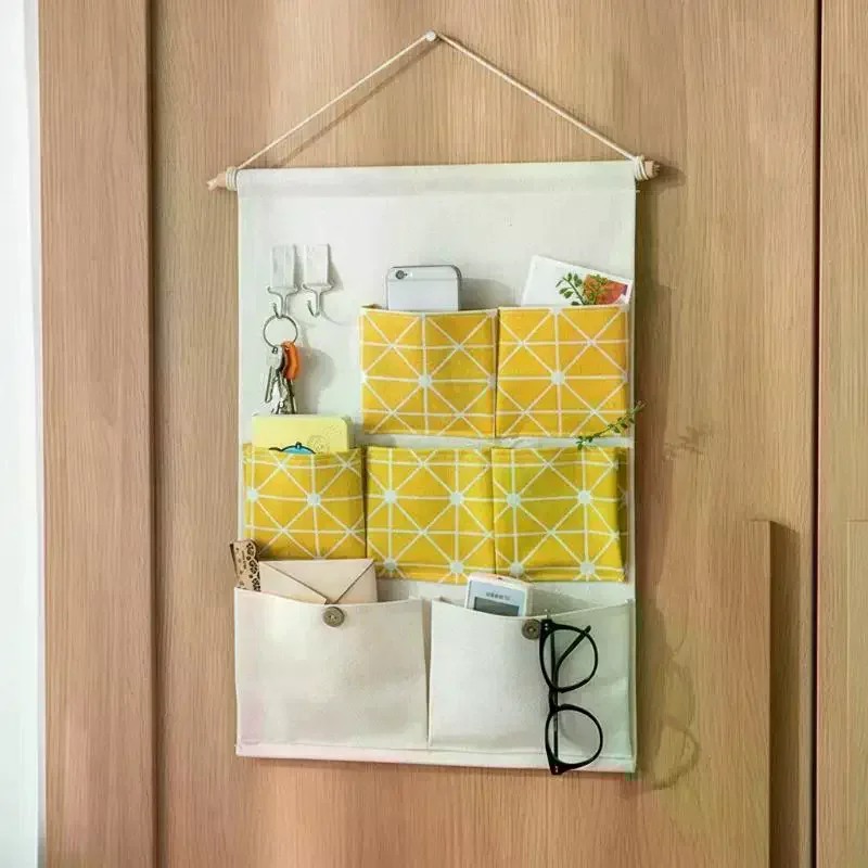 Over Door Storage Organizer Fabric Pocket Bag Space Saver for Bedroom and Bathroom