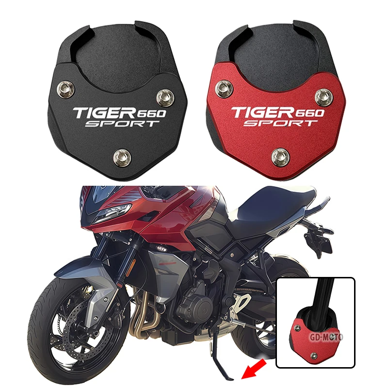 

Для tiger 660 Tiger Sport 660 Tiger 660 2022 2023 мотоциклетная боковая подставка для ног с ЧПУ, увеличитель, опорная пластина, подставка, удлинитель