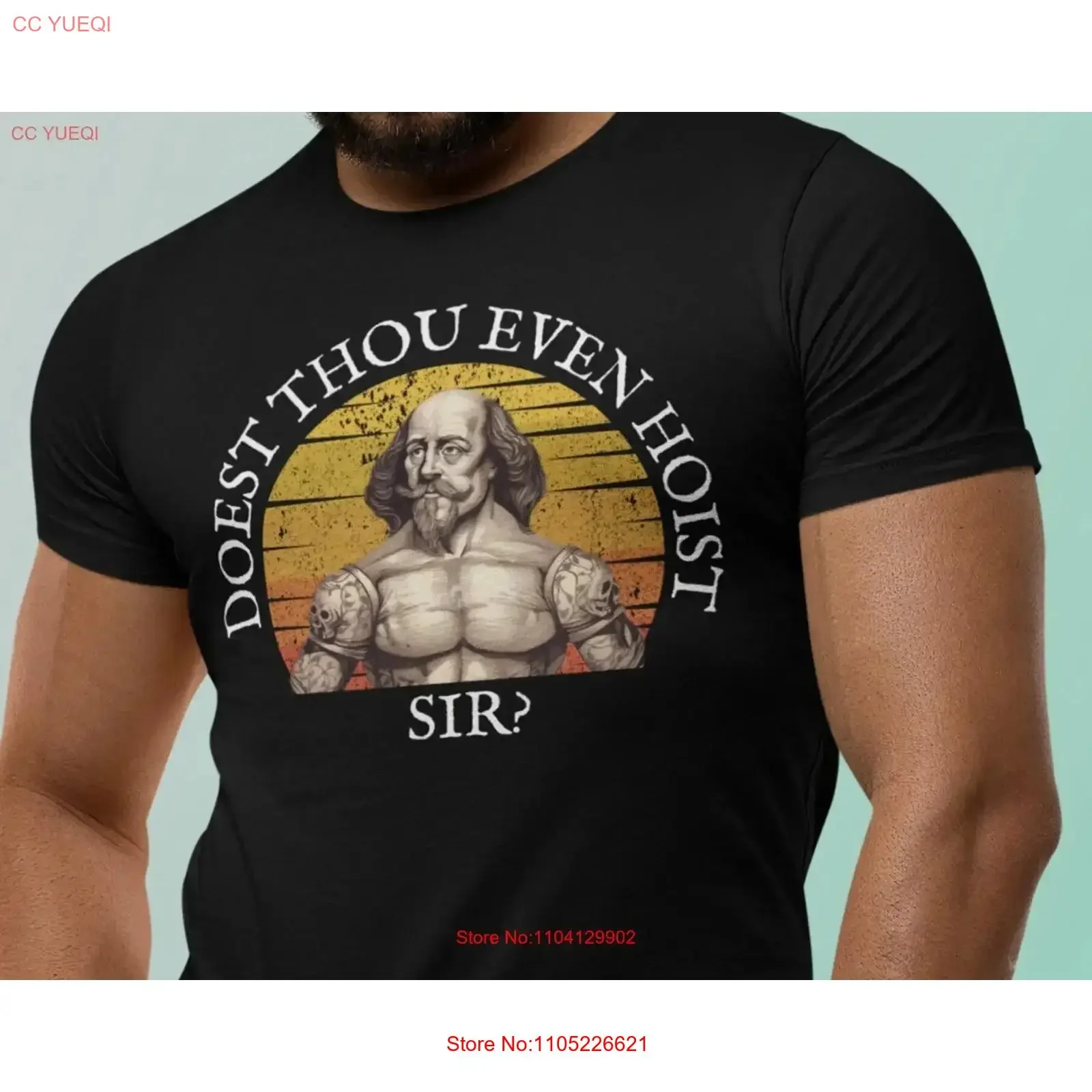 Sarcastic Gym T Shirt Funny Shakespeare Doest thou even hoist for vintage Washed streetwear graphic Top For Everyday Wear