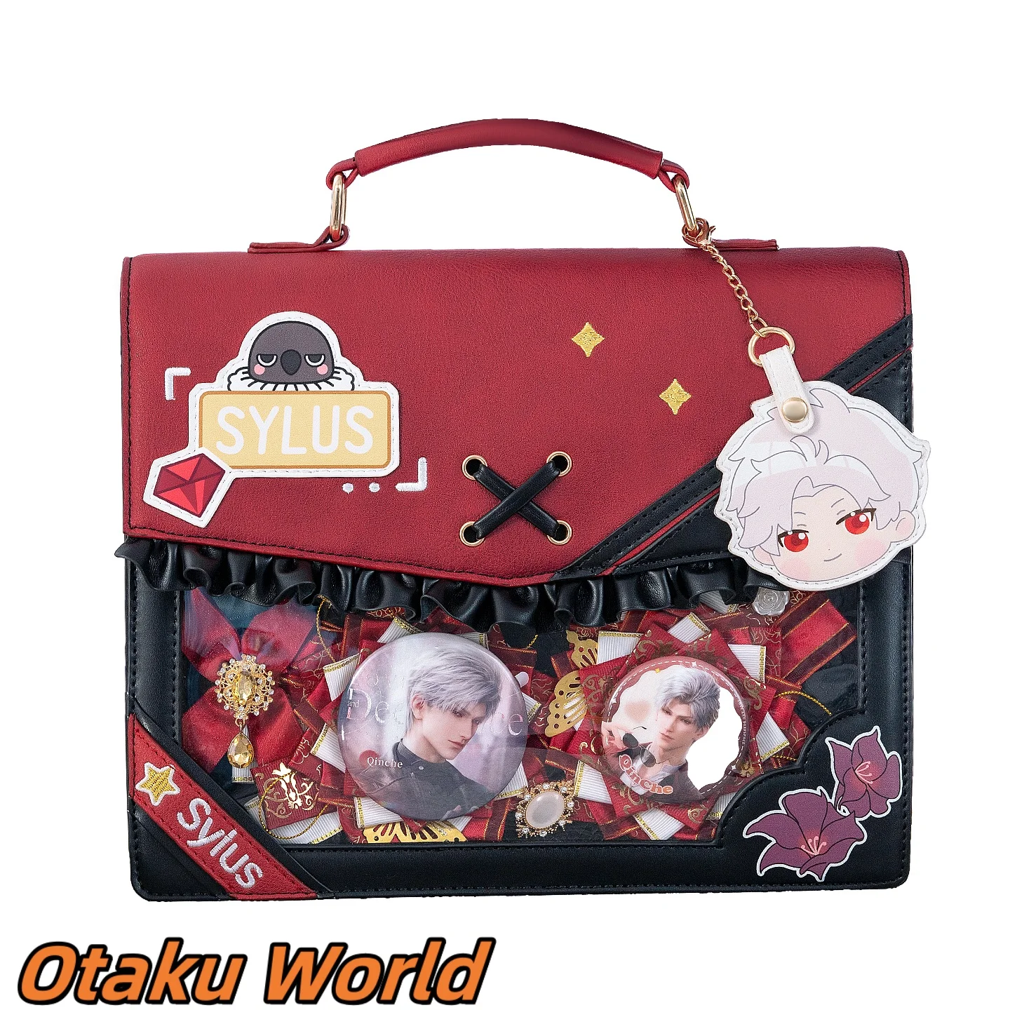 ในสต็อกความรักและดีพสเปซคาเลบ ซิลัส ราฟาเอล ไซน์ เซเวียร์กระเป๋าเป้สะพายหลังกระเป๋าคอสเพลย์อะนิเมะเกมนักเรียนกระเป๋าฮาโลวีนของขวัญ