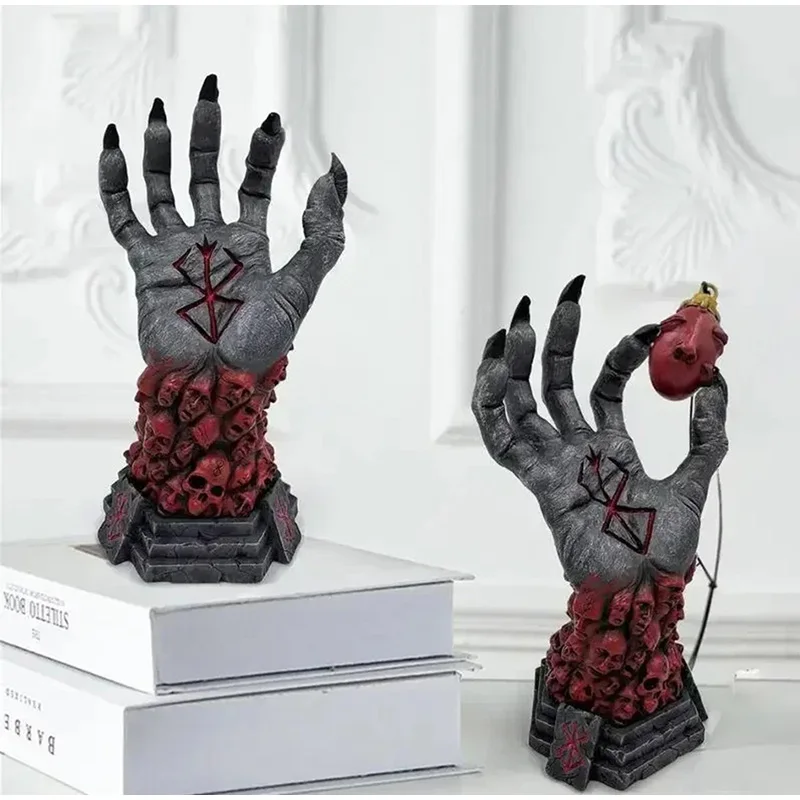 Figura de mano del diablo de Halloween, figura de Anime Berserk Hand Of God, estatua de mano de Dios, muñeca coleccionable en miniatura, juguetes, regalo, decoración del hogar