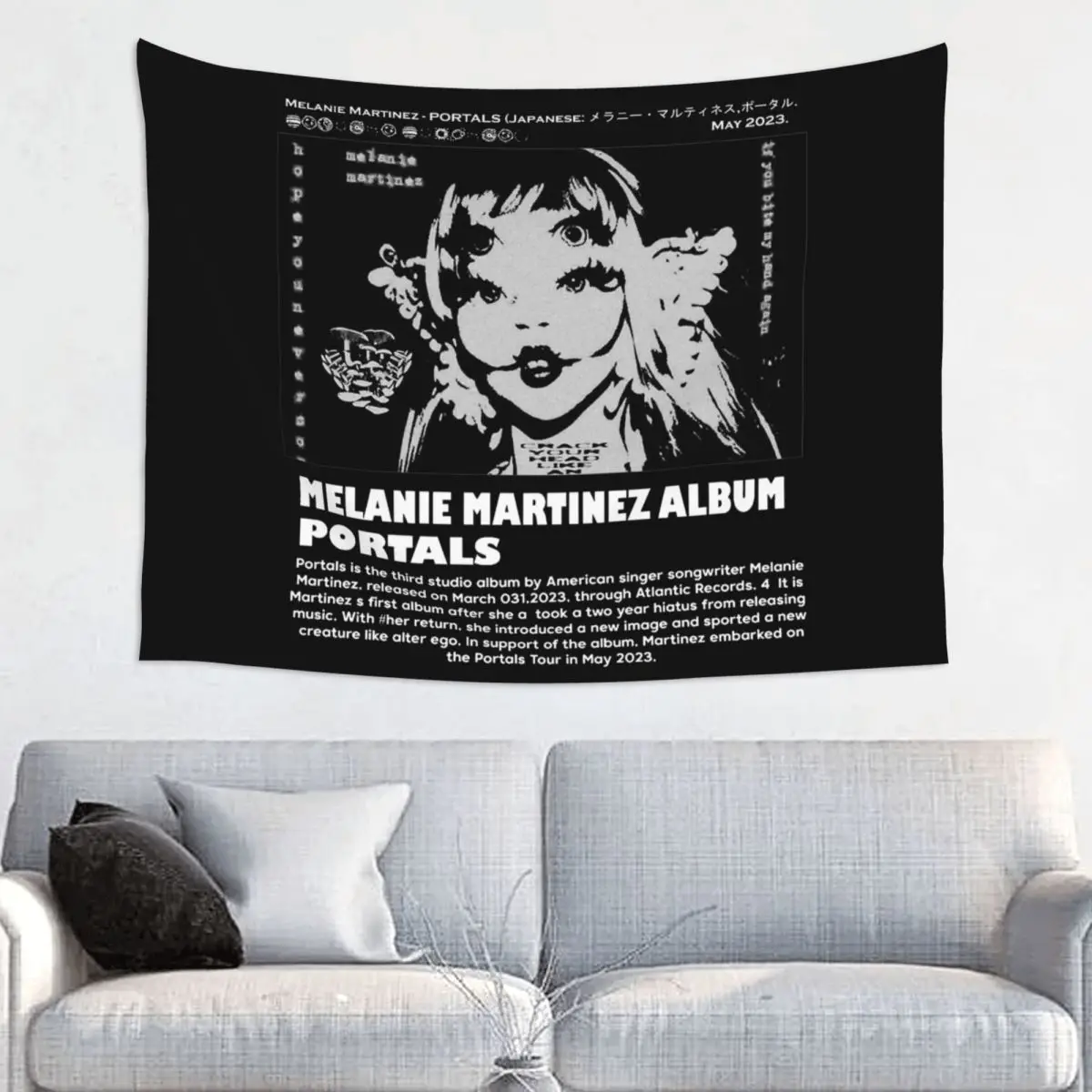 melanie-martinez-wall-hanging-tapecaria-tapecarias-de-poliester-portateis-tapete-de-praia-hippie-art-wall-decor
