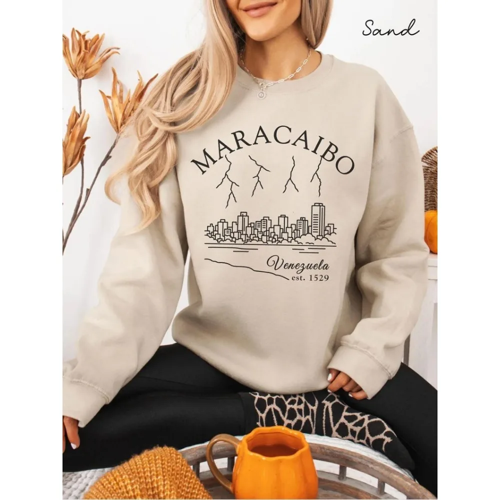 ماراكايبو البلوز فنزويلا Crewneck هوديي Maracaibo زوليا عطلة البلوز البنزويلية السفر هدية تذكارية البلوز