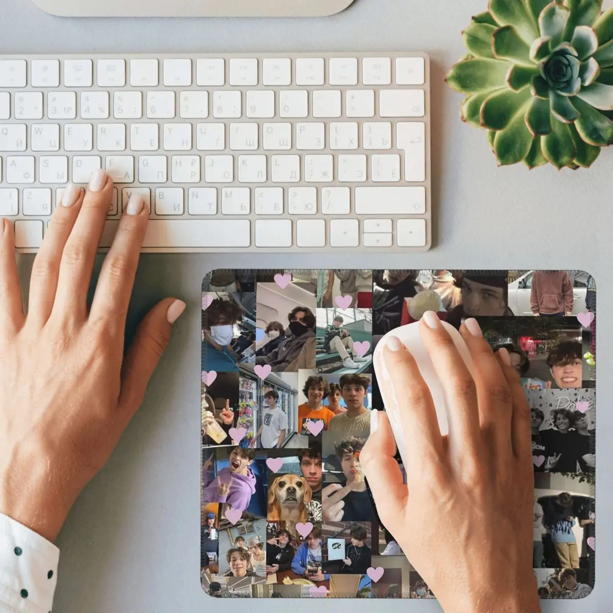 Sturniolo Triplets Cute Collage Mouse Pad Computer Keyboard Mouse Mat Gamer PC Laptop Desk Mat Office Accessories Table Mats