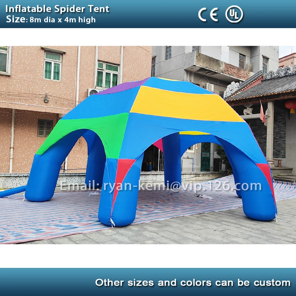 8m Multi Colors Inflatable Dome Tent For Outdoor Party Events Car Exhibition Commercial Conference Trade Show Portable Marquee