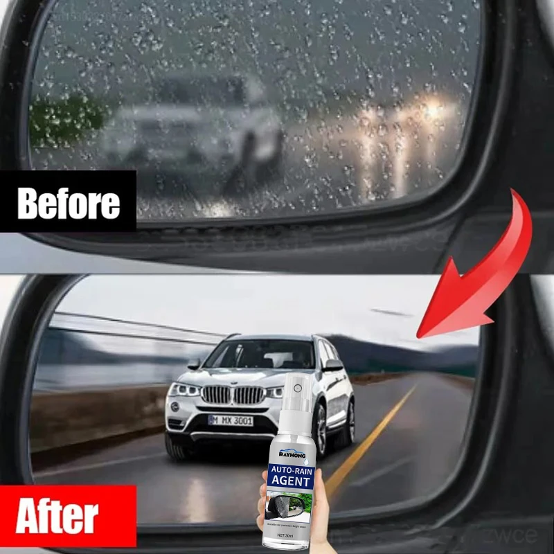 Car Glass Anti-Rain Spray, Repelente de Água, Revestimento Agente, Impermeável, Impermeável, Anti-Fog, Limpador de Vidro, Auto pára-brisa, Claro