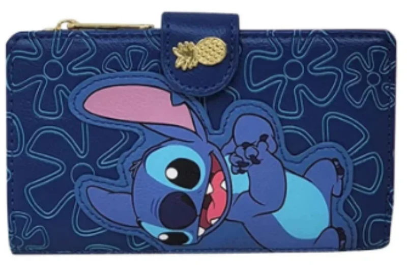 

【Низкая цена】Лидер продаж Диснея, новинка 2025 года, милый флип-кошелек Loungefly с мультяшной вышивкой, праздничный подарок для друзей и девочек, Olu Mel Turtle